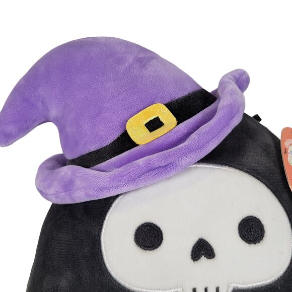 Squishmallows Stix Halloween Skeleton Plush 2022 Purple Witch Hat 10” With Tags - Picture 5 of 15